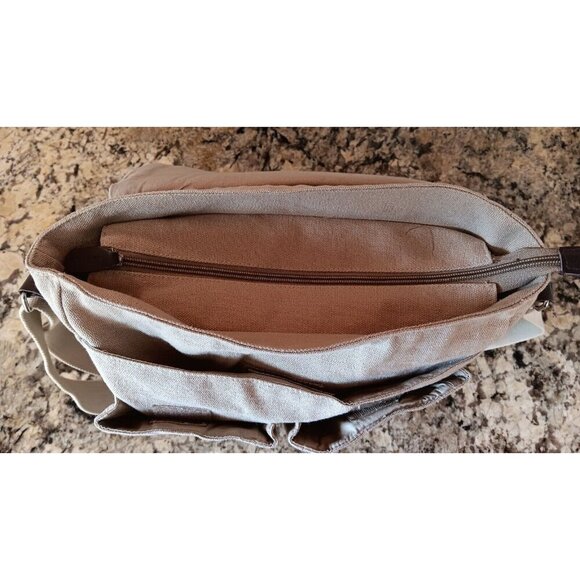 Hemptique Handbag Purse Hemp Canvas Satchel Crossbody Organic BOHO Approx 14" - Picture 5 of 14